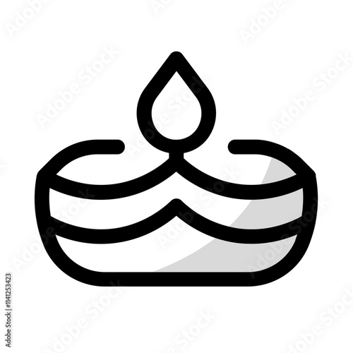 diwali icon with shady style, perfect for user interface projects