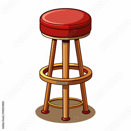 colorful illustration of a bar stool