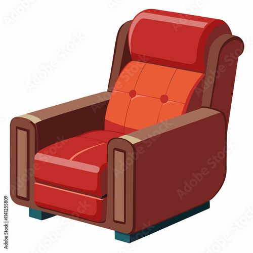 colorful illustration design of a recliner