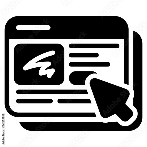 Website black glyph style icon