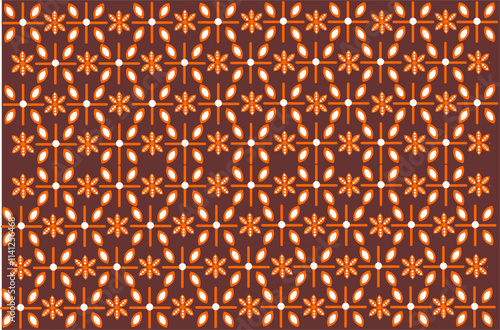 Batik seamless pattern background. Batik motif pattern background. Batik Kawung pattern background. Perfect for backdrops, fabric, textile and other commercial needs.