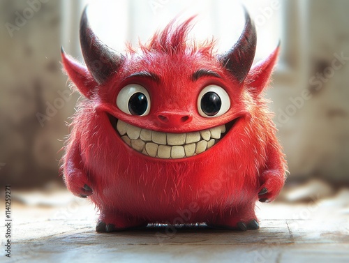 cartoon devil character funny mischievous halloween monster cute humor art illustration