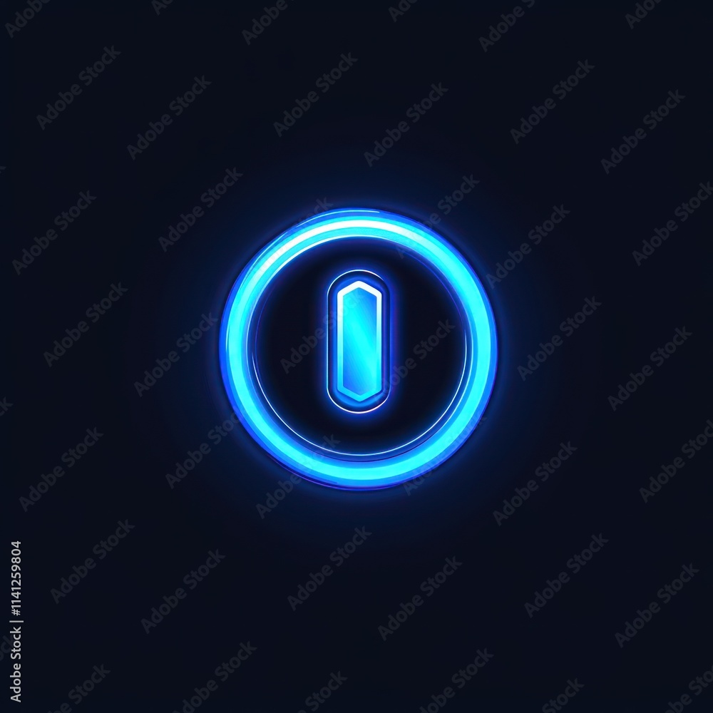 A glowing blue power button icon on a dark background, symbolizing activation or power. A glowing blue power button icon on a dark background, symbolizing activation or power.