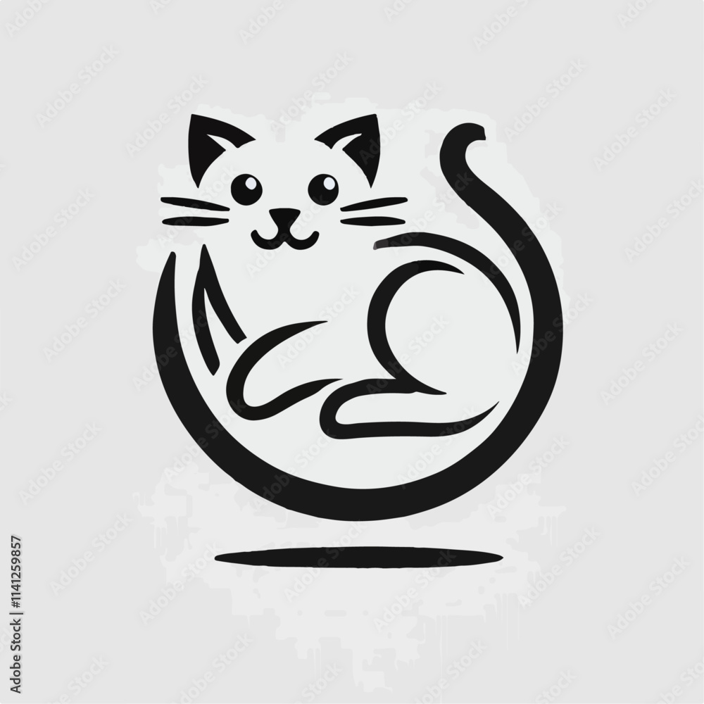 Naklejka premium Illustration of cat