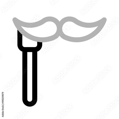 fake moustache icon with duoline style, perfect for user interface projects
