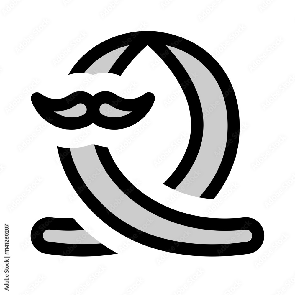 movember icon with duotone style, perfect for user interface projects movember icon with duotone style, perfect for user interface projects