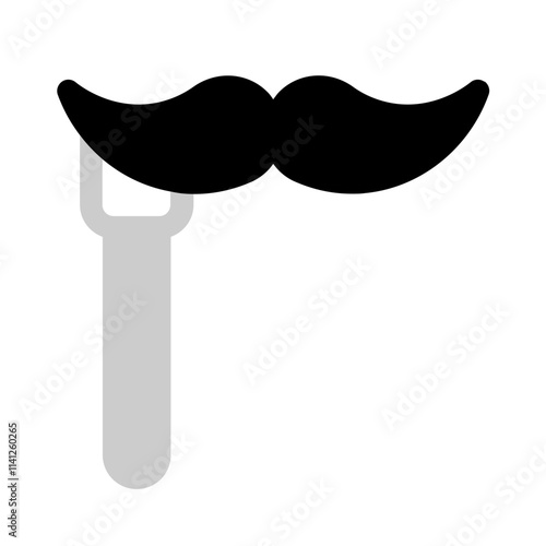 fake moustache icon with bulk style, perfect for user interface projects