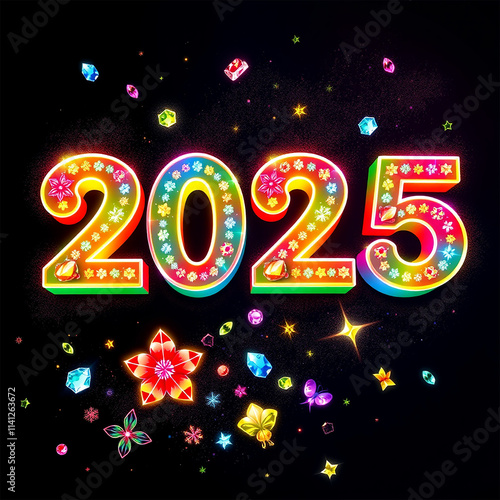 happy new year 2025 vector for various purposes such as greetings, celebrations, prints and so on