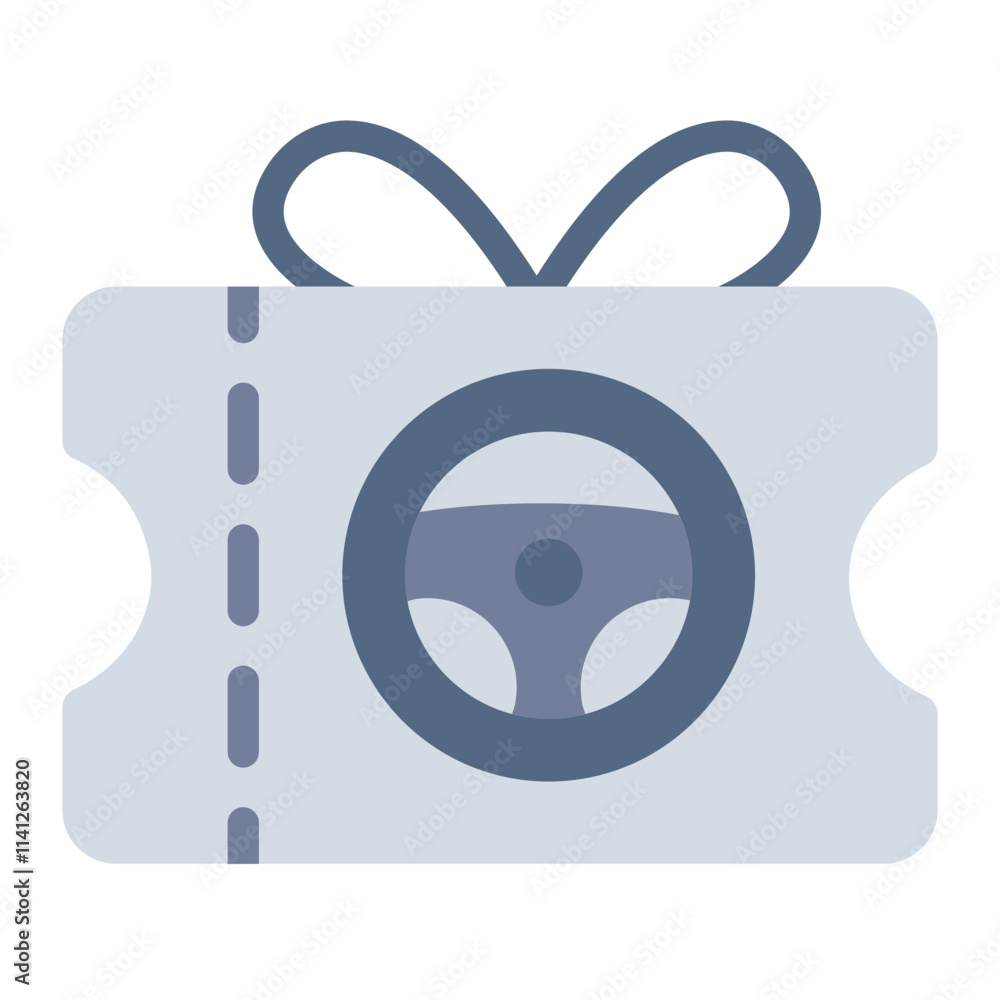 Driving School Voucher Discount flat icon for driving and vehicle safety Driving School Voucher Discount flat icon for driving and vehicle safety