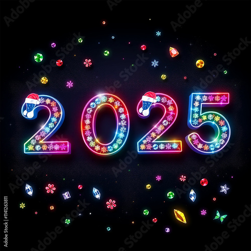 happy new year 2025 vector for various purposes such as greetings, celebrations, prints and so on