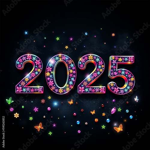 happy new year 2025 vector for various purposes such as greetings, celebrations, prints and so on