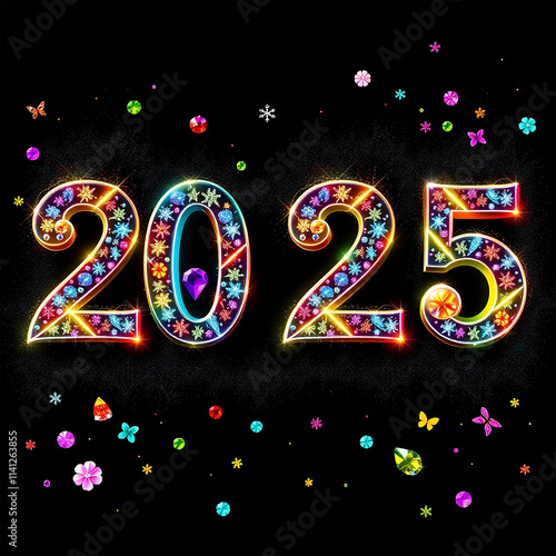 happy new year 2025 vector for various purposes such as greetings, celebrations, prints and so on