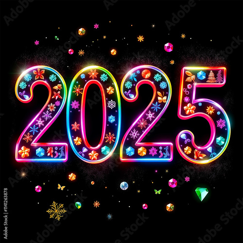 happy new year 2025 vector for various purposes such as greetings, celebrations, prints and so on