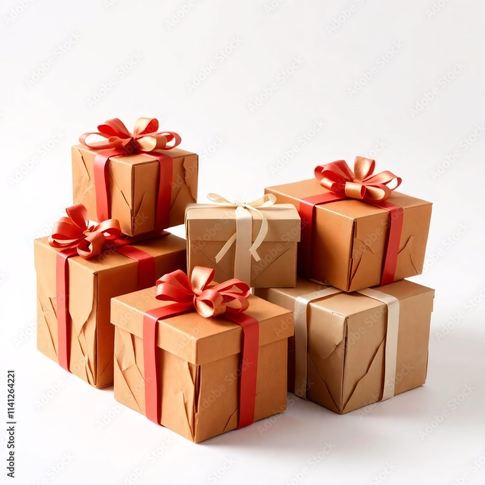 Obraz premium set of gift boxes isolated on white