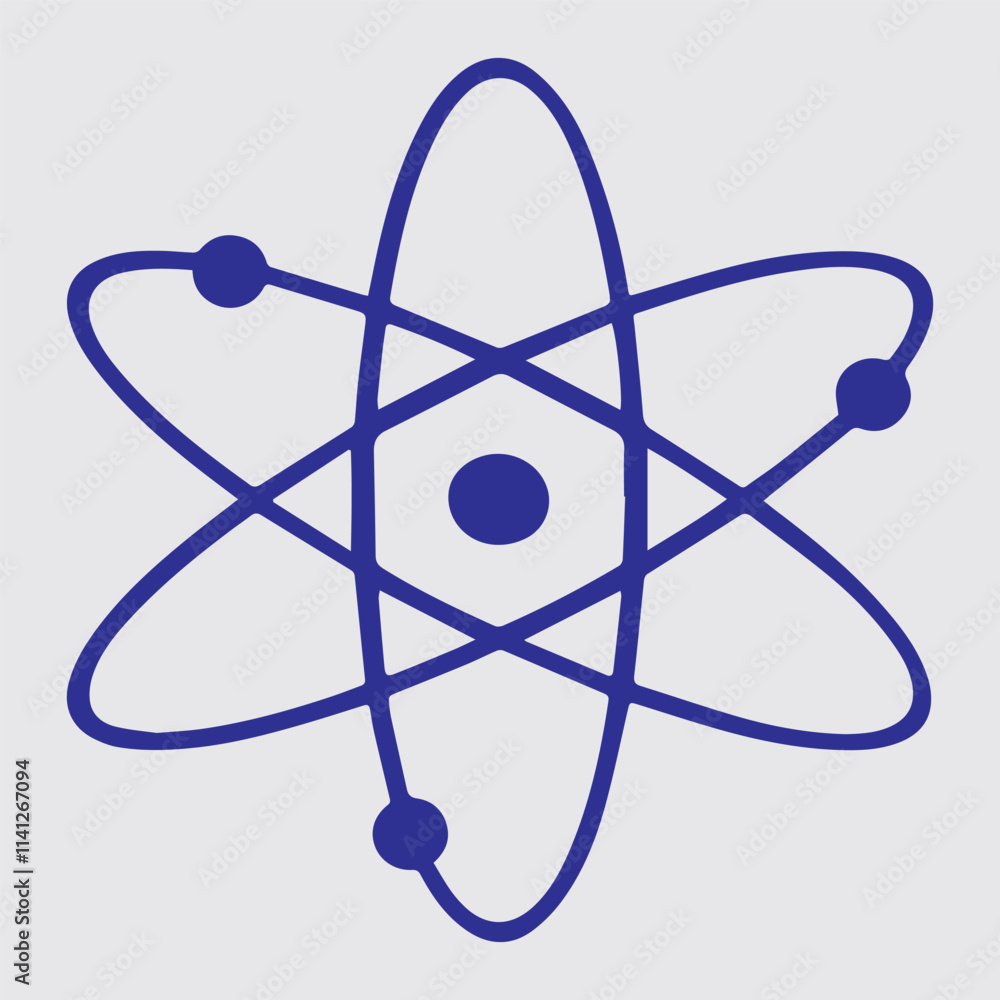 atom symbol on black background atom symbol on black background