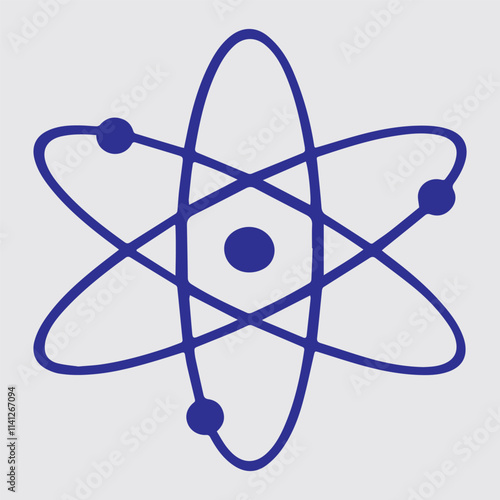 atom symbol on black background