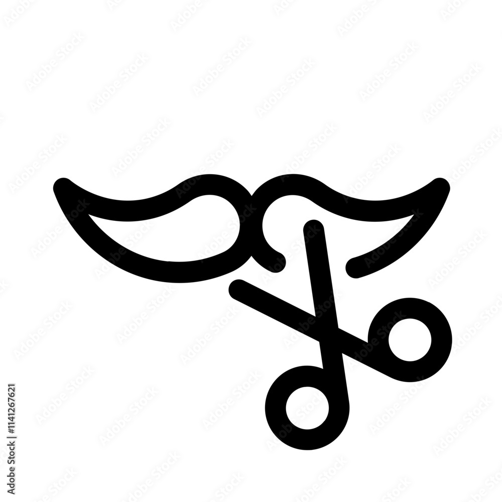 shaving moustache icon with line style, perfect for user interface projects shaving moustache icon with line style, perfect for user interface projects