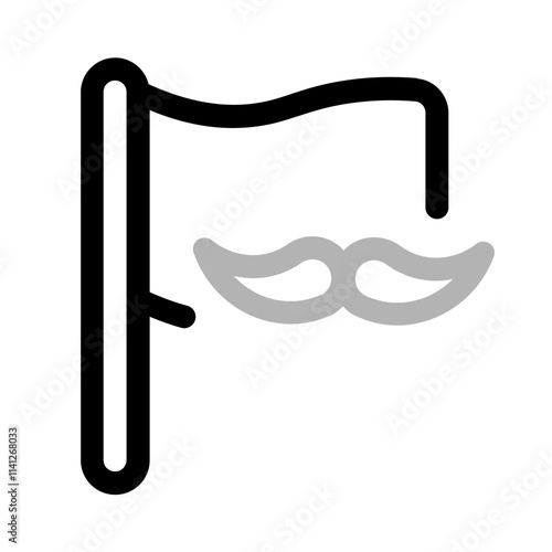 movember day icon with duoline style, perfect for user interface projects
