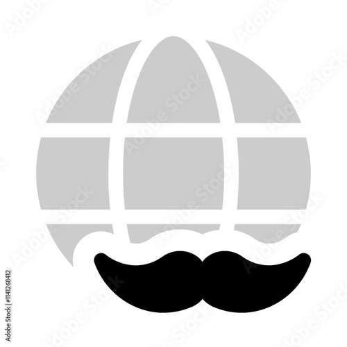 movember news icon with bulk style, perfect for user interface projects