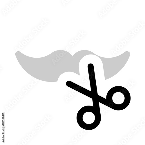 shaving moustache icon with bulk style, perfect for user interface projects