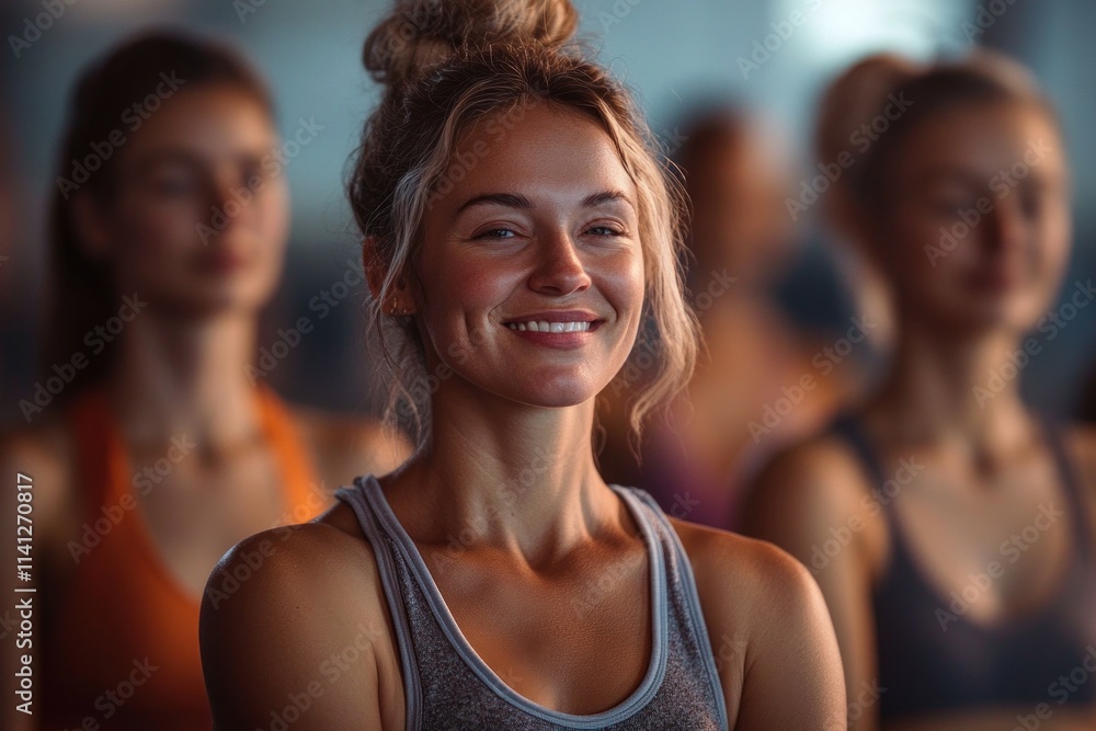 Yoga in a Dimly Lit Studio Focused Individuals Serene Ambiance Warm Lighting Exercise Yoga in a Dimly Lit Studio Focused Individuals Serene Ambiance Warm Lighting Exercise