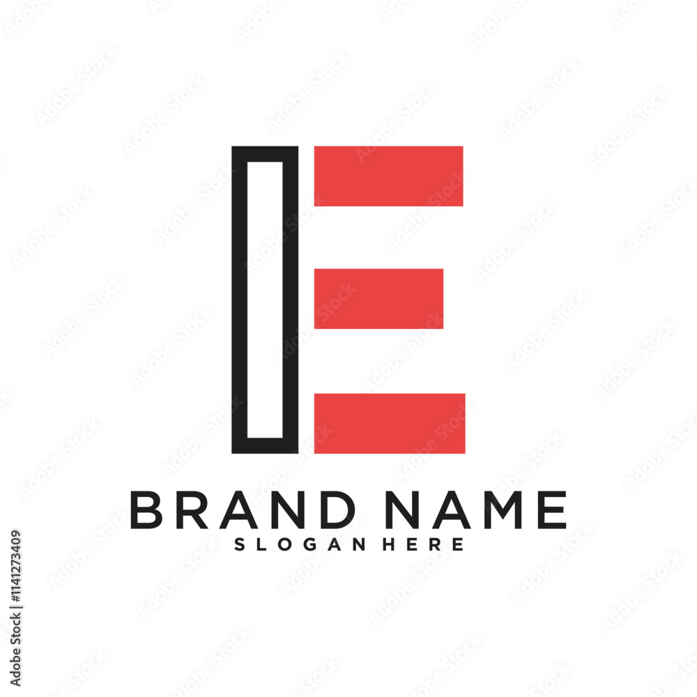 Initial letter E logo design with modern concept Initial letter E logo design with modern concept