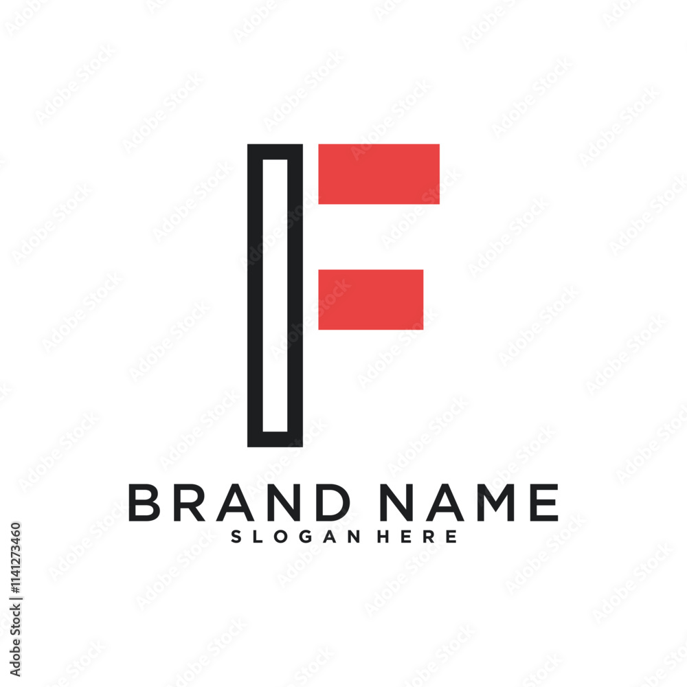 Initial letter F logo design with modern concept Initial letter F logo design with modern concept