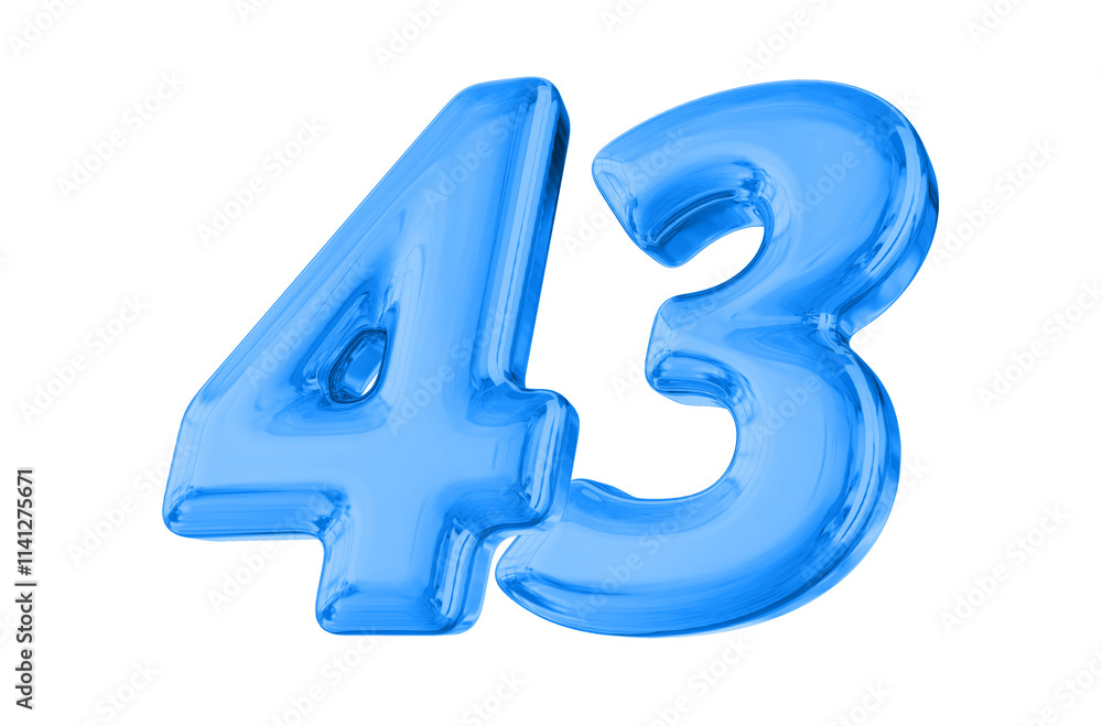Blue Number 43 Blue Number 43