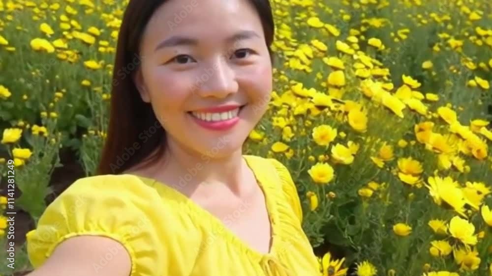 woman who is enjoying her holiday happily woman who is enjoying her holiday happily