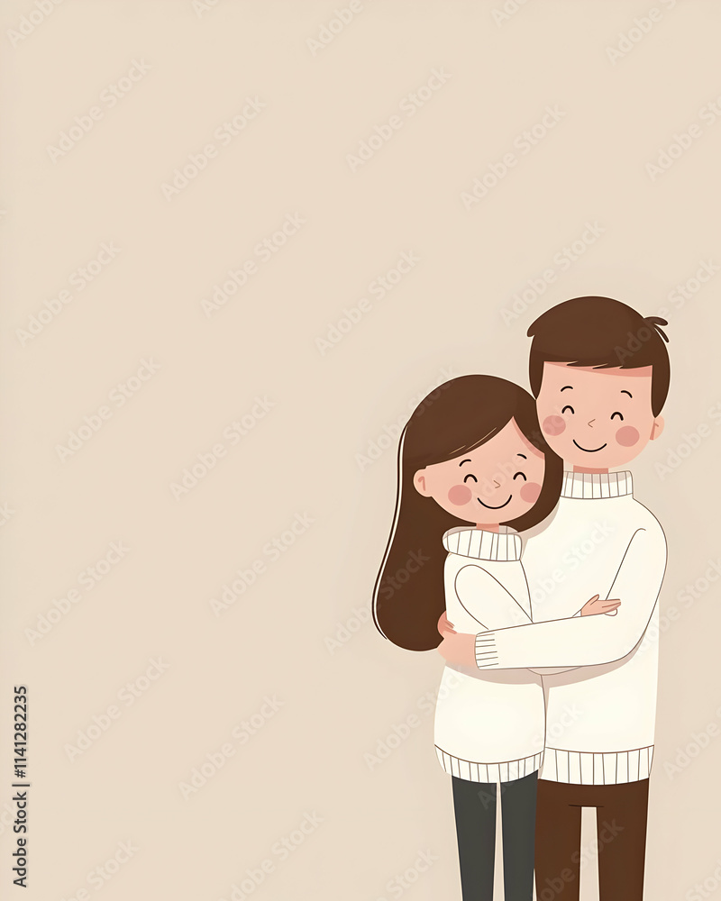 Valentine's Day Stargazing Adventure Couple Digital Art Cozy Setting Romantic Concept Valentine's Day Stargazing Adventure Couple Digital Art Cozy Setting Romantic Concept