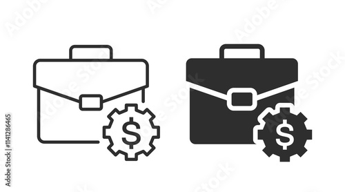 Investment portfolio icons. Vector illustration. Symbol of financial management.