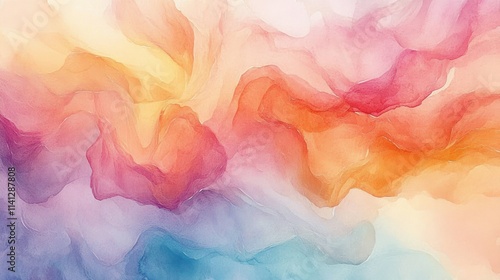 Seamless Watercolor Pattern Background with Soft Pastel Colors and Blended Strokes in Abstract Art