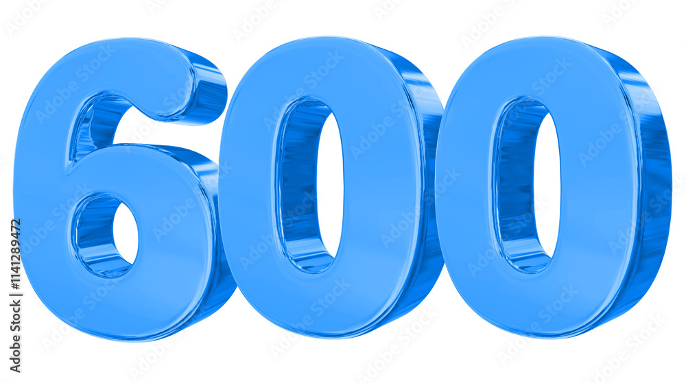 600 Blue Number 600 Blue Number