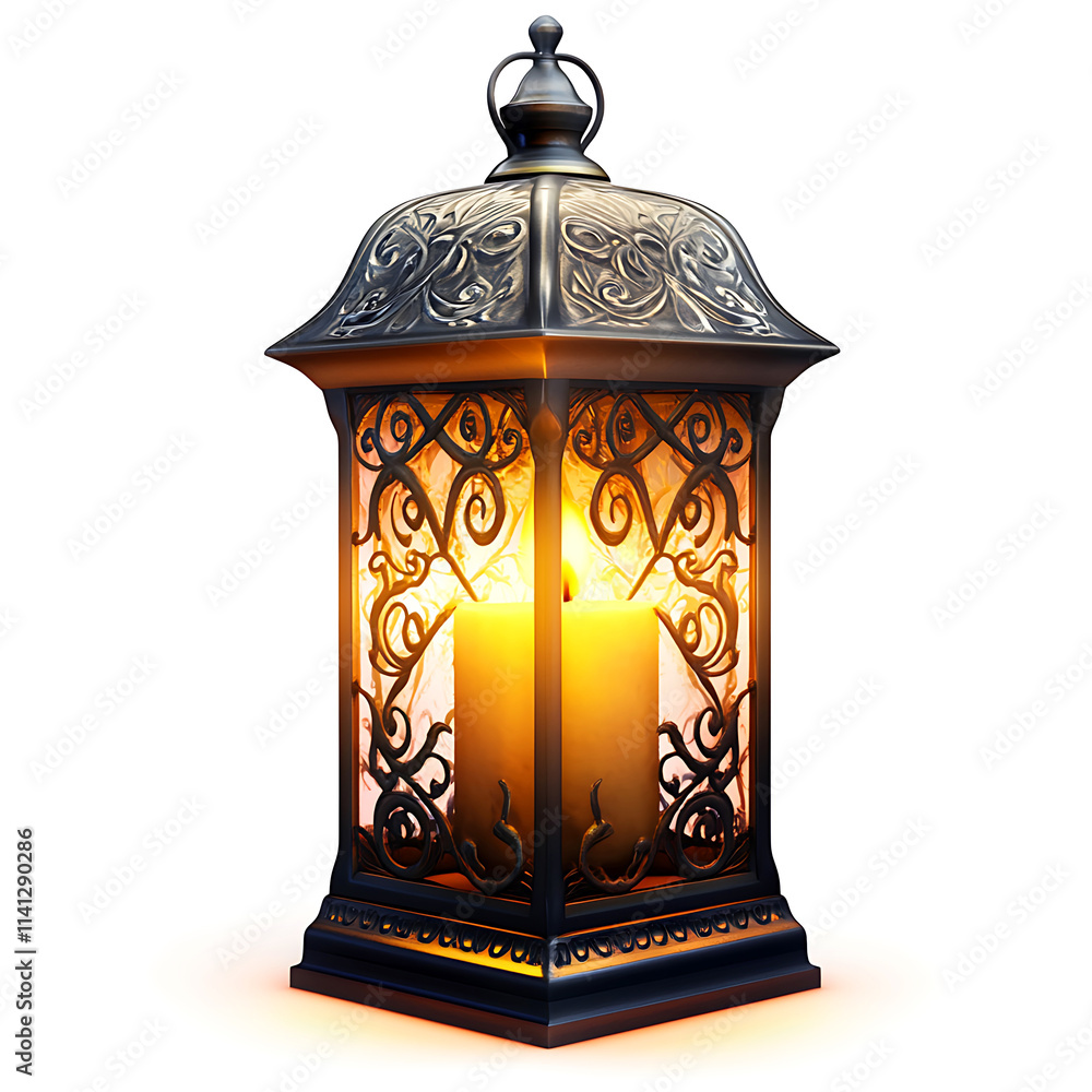 A beautiful Single Ramadan Kareem lantern lamp Ramadan greeting. white background. Ai generative A beautiful Single Ramadan Kareem lantern lamp Ramadan greeting. white background. Ai generative