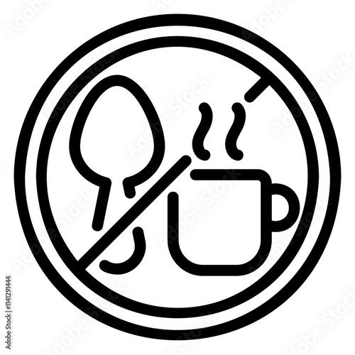 Fasting outline style icon