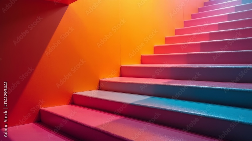 Colorful Gradient Steps Colorful Gradient Steps