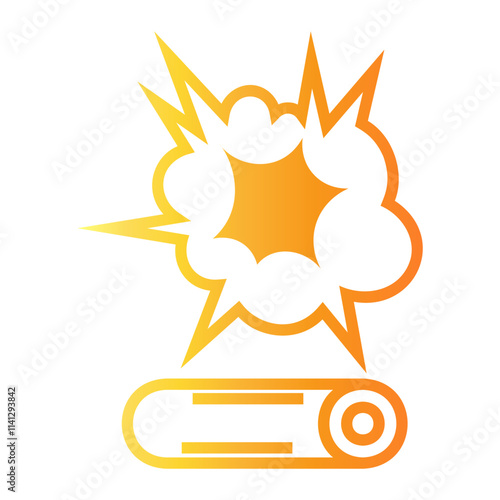 bomb Line Gradient Icon