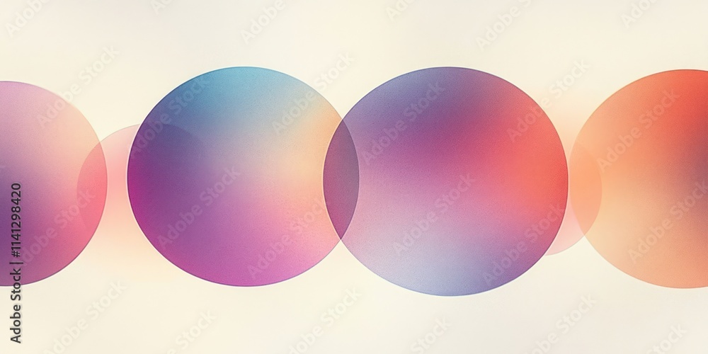 Abstract Minimalist Design Soft Pastel Gradient Circles Overlapping Large Geometric Shape Modern Art Abstract Minimalist Design Soft Pastel Gradient Circles Overlapping Large Geometric Shape Modern Art