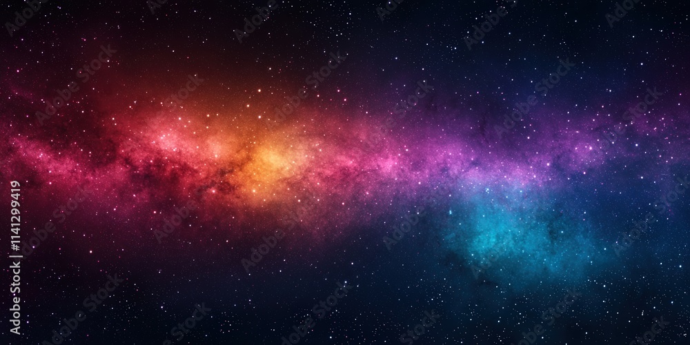 galactic center energy concept. A vibrant cosmic scene featuring a colorful nebula against a dark starry background, showcasing hues of purple, orange, and blue. galactic center energy concept. A vibrant cosmic scene featuring a colorful nebula against a dark starry background, showcasing hues of purple, orange, and blue.