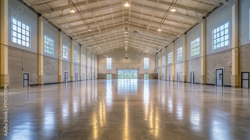 Spacious Industrial Warehouse with Polished Concrete Floor