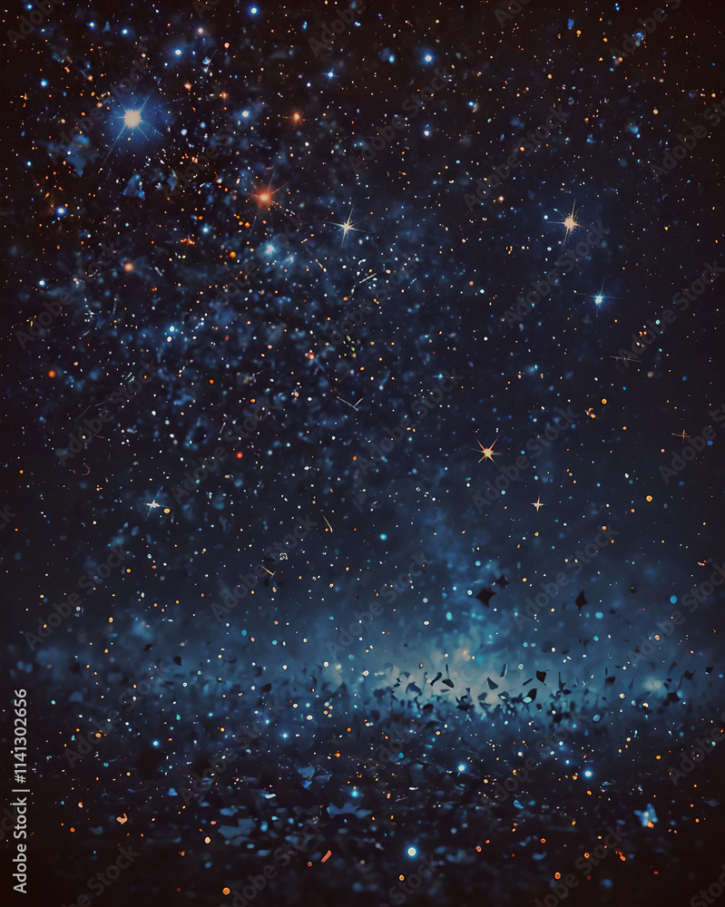 Obraz premium Dark Blue Starry Night