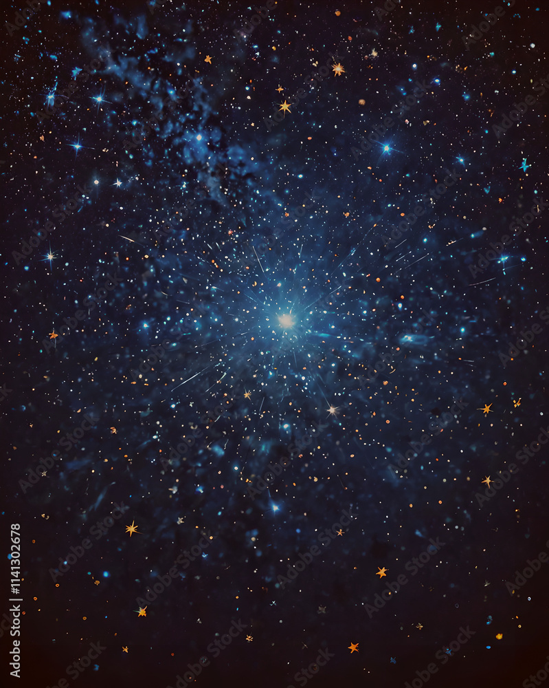 Obraz premium Dark Blue Starry Night