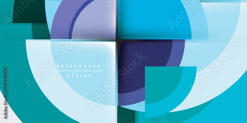 Target circle geometric abstract shapes. Vector Illustration For Wallpaper, Banner, Background, Card, Book Illustration, landing page