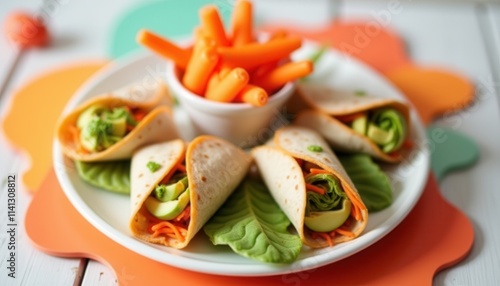 Healthy Kid Friendly Tacos with Avocado and Carrots