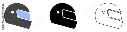 helmet racer vector pictogram sign icon symbol ui and ux design, glyphs and stroke line	
