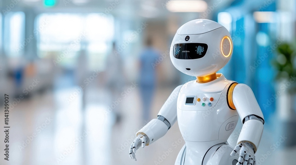 Advanced humanoid robot with sleek futuristic design showcasing the latest breakthroughs in intelligence automation and intelligent interaction technology Advanced humanoid robot with sleek futuristic design showcasing the latest breakthroughs in intelligence automation and intelligent interaction technology