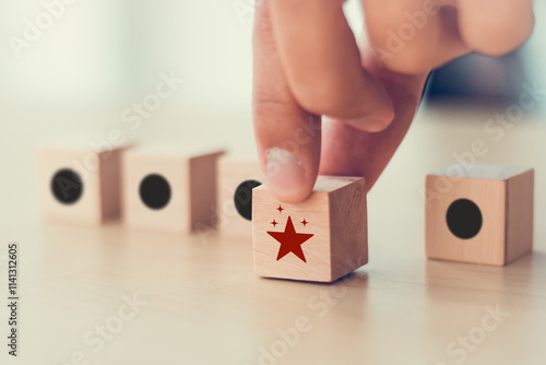 Foto Differentiation, value added, marketing strategy concept