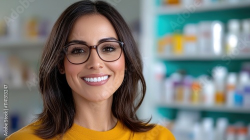 Portrait of a confident professional young woman wearing eyeglasses and smiling cheerfully in a modern office environment suggesting a successful career university education Free Download Portrait of a confident professional young woman wearing eyeglasses and smiling cheerfully in a modern office environment suggesting a successful career university education - GFXLoad