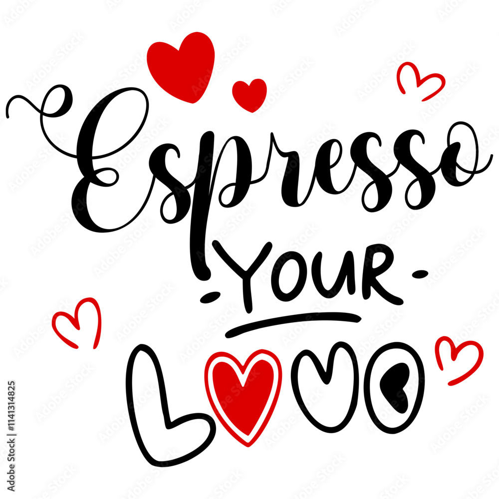 Espresso your love with this charming coffee themed design for Valentine