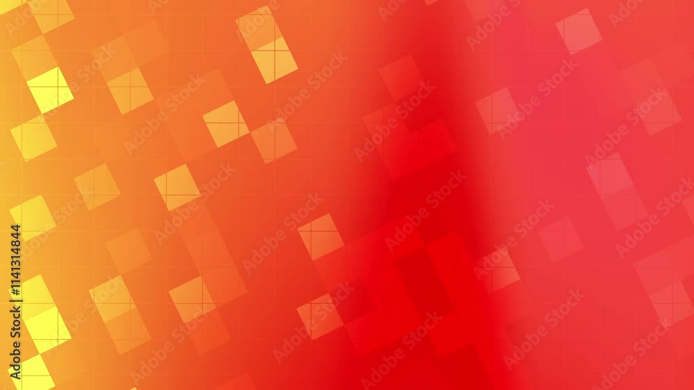 Abstract Background Featuring Red to Orange Gradient with Square Geometric Designs Abstract Background Featuring Red to Orange Gradient with Square Geometric Designs